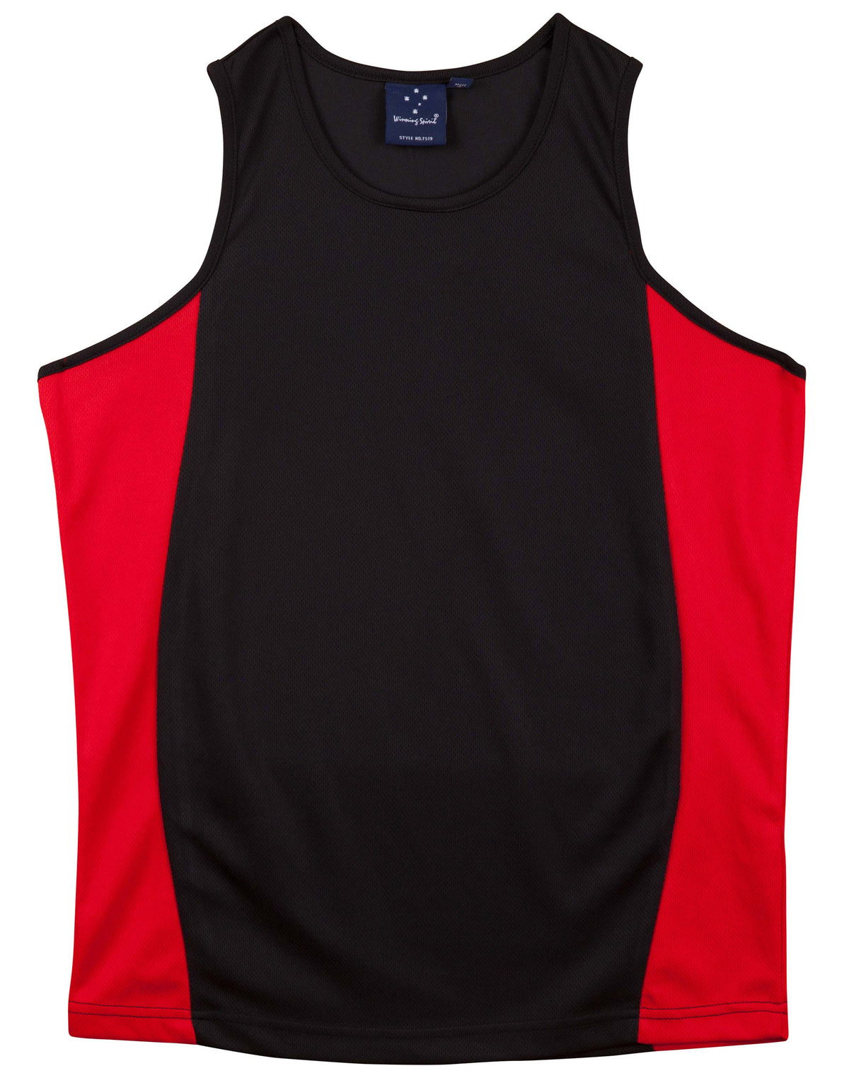 Teammate Singlet Men's - Black/Red - Front