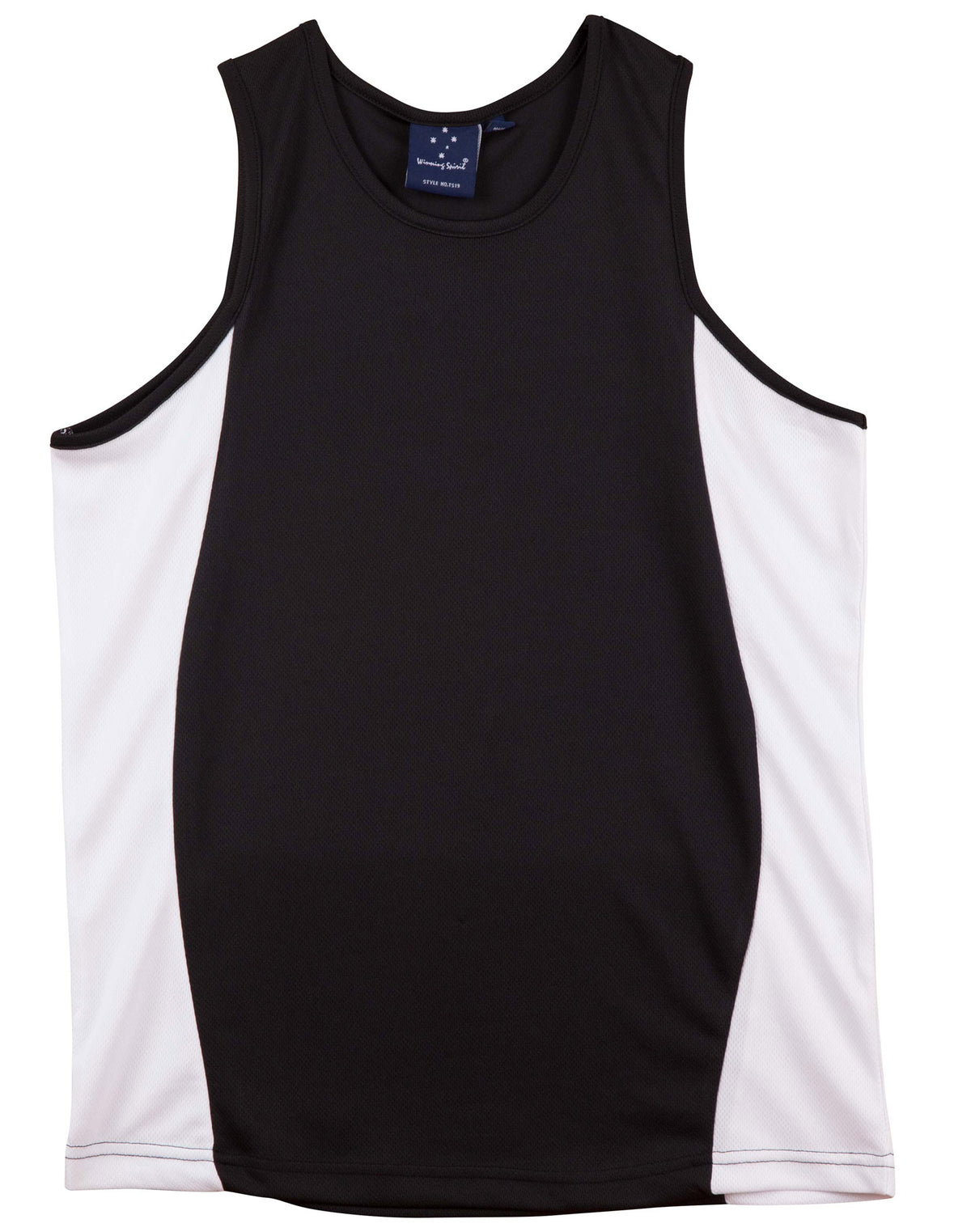 Teammate Singlet Men's - Black/White - Front