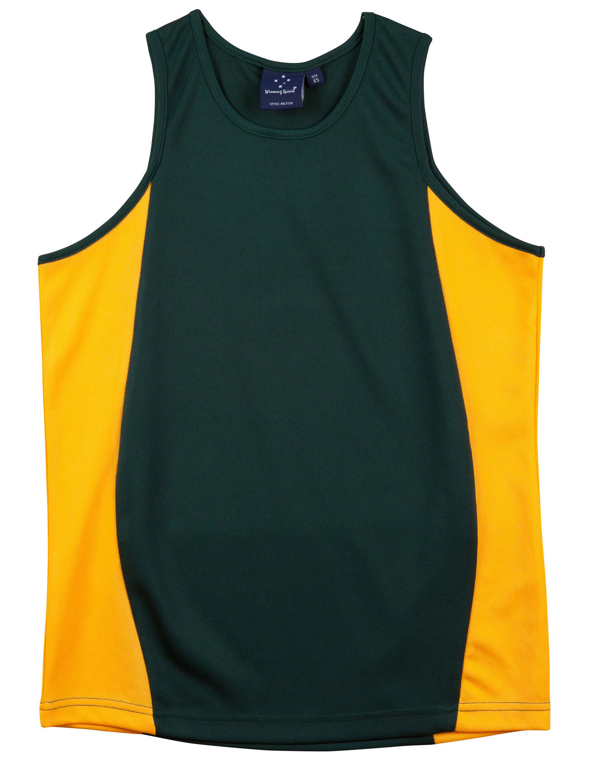 Teammate Singlet Men's - Bottle/Gold - Front
