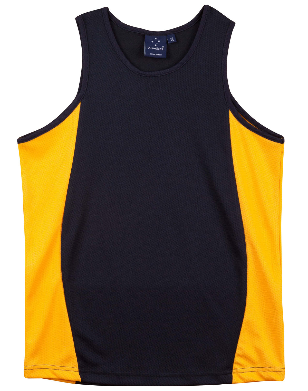 Teammate Singlet Men's - Navy/Gold - Front