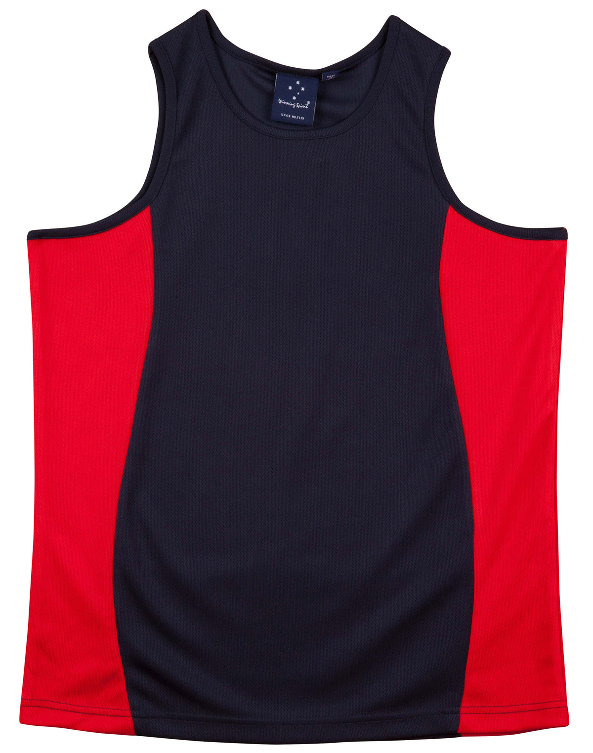 Teammate Singlet Men's - Navy/Red - Front