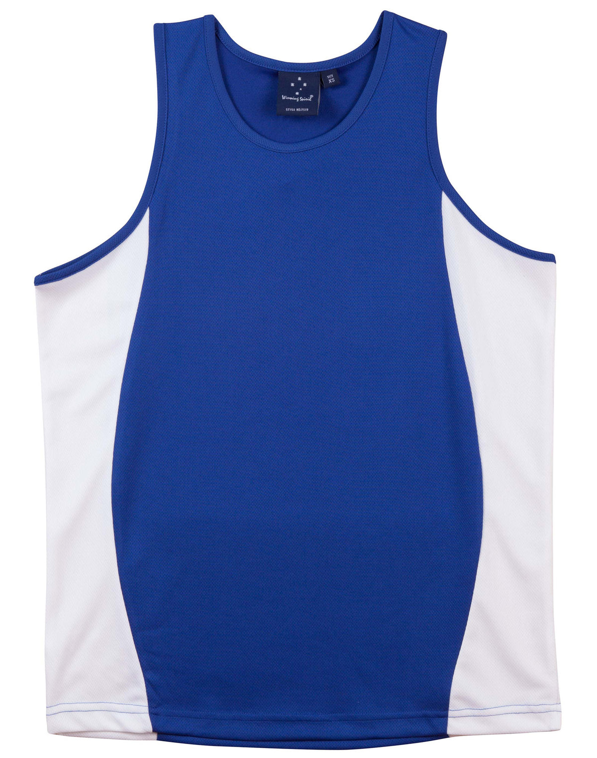 Teammate Singlet Men's - Royal/White - Front