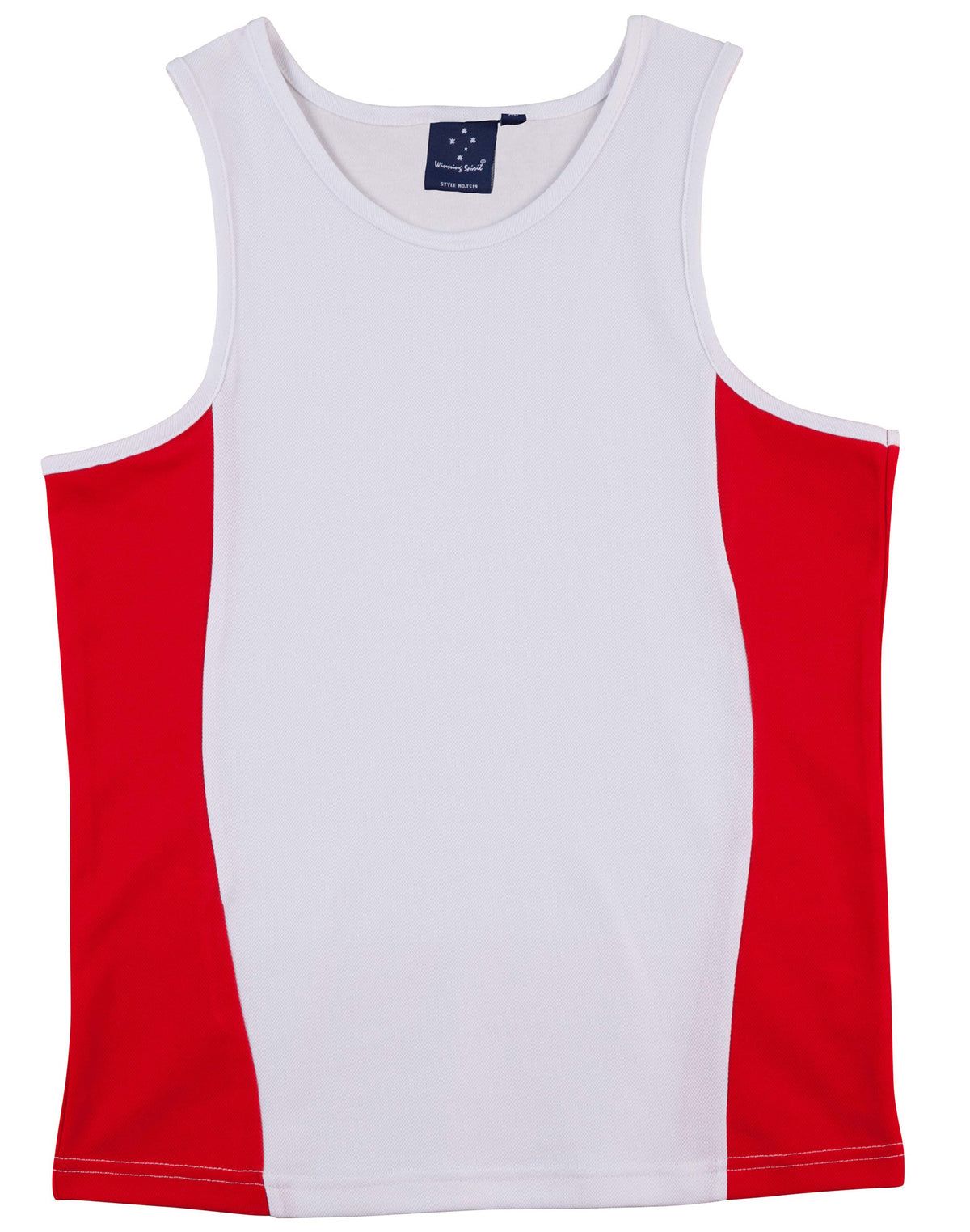 Teammate Singlet Men's - White/Red - Front