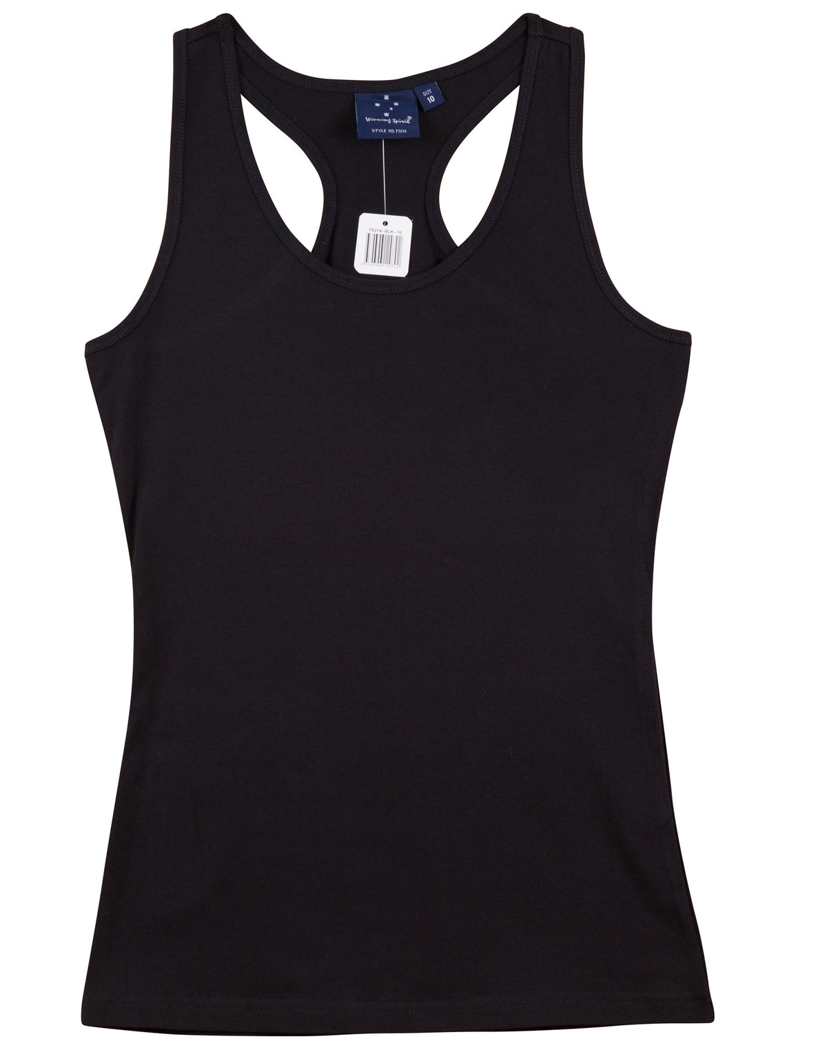 Stretch Raceback Singlet Ladies' - Black - Front