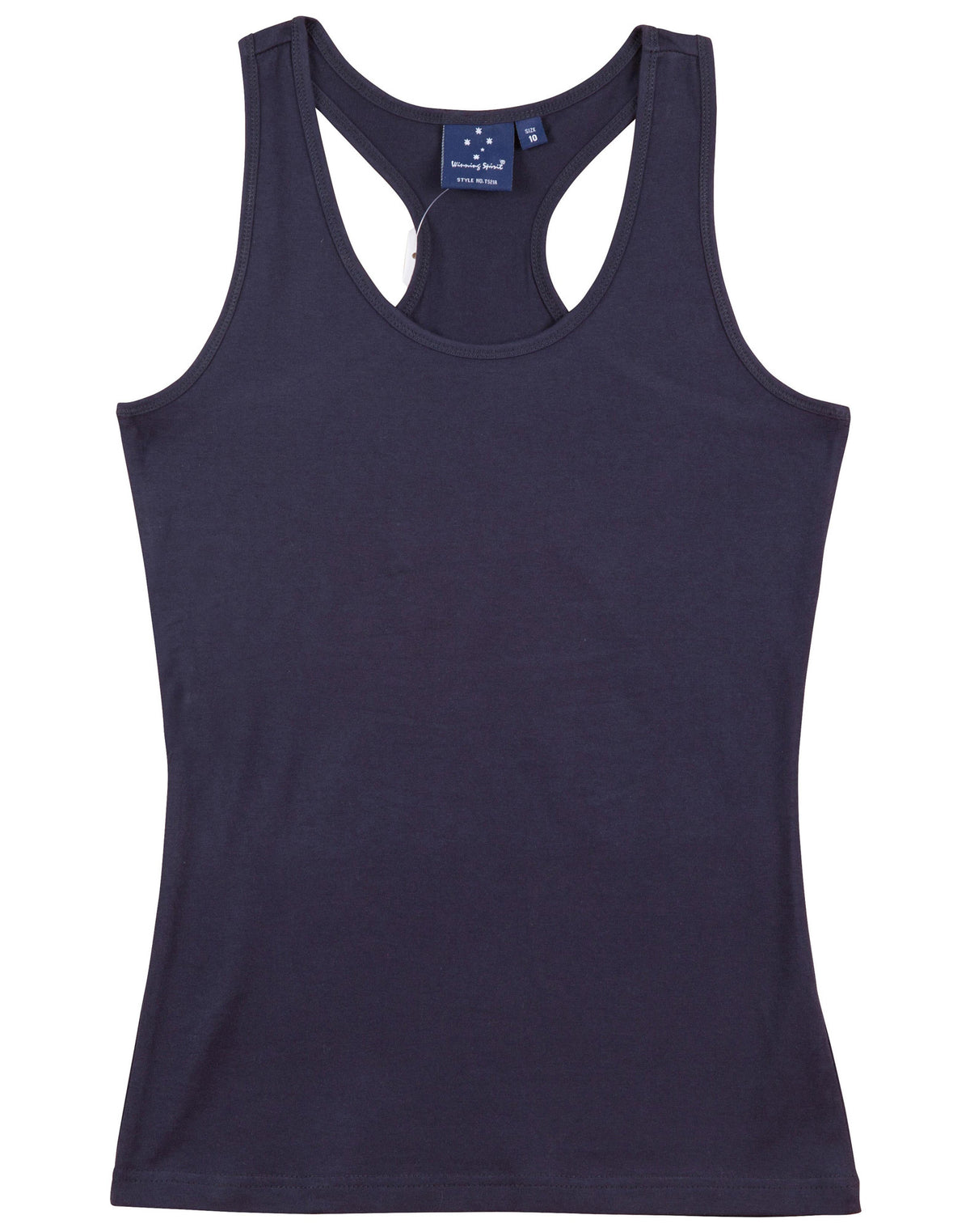 Stretch Raceback Singlet Ladies' - Navy - Front