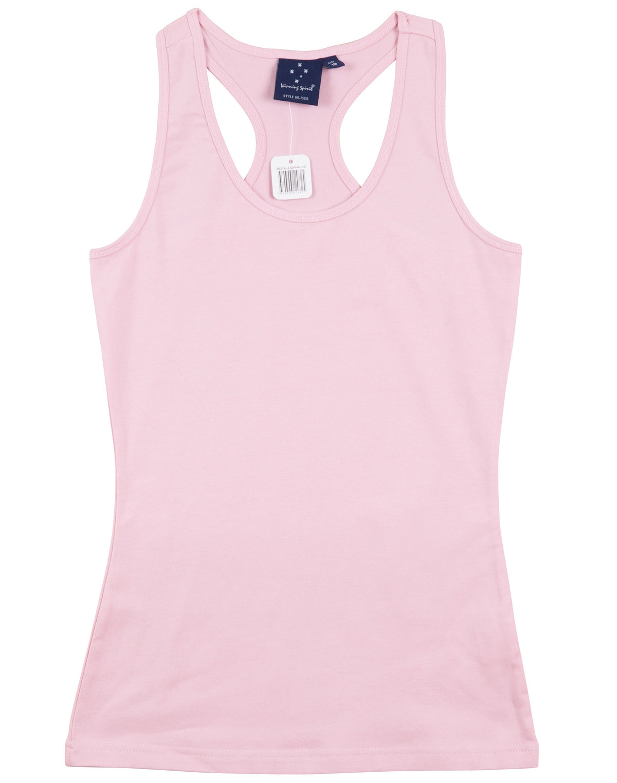 Stretch Raceback Singlet Ladies' - Light Pink - Front