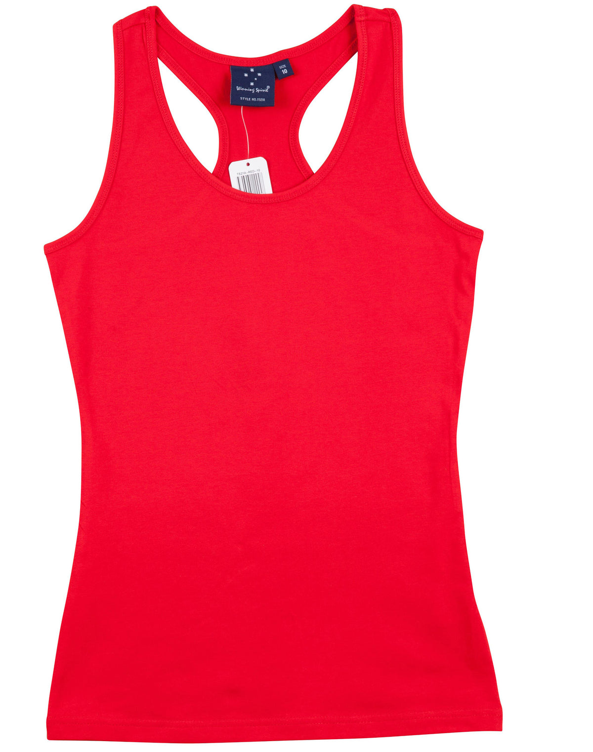Stretch Raceback Singlet Ladies' - Red - Front