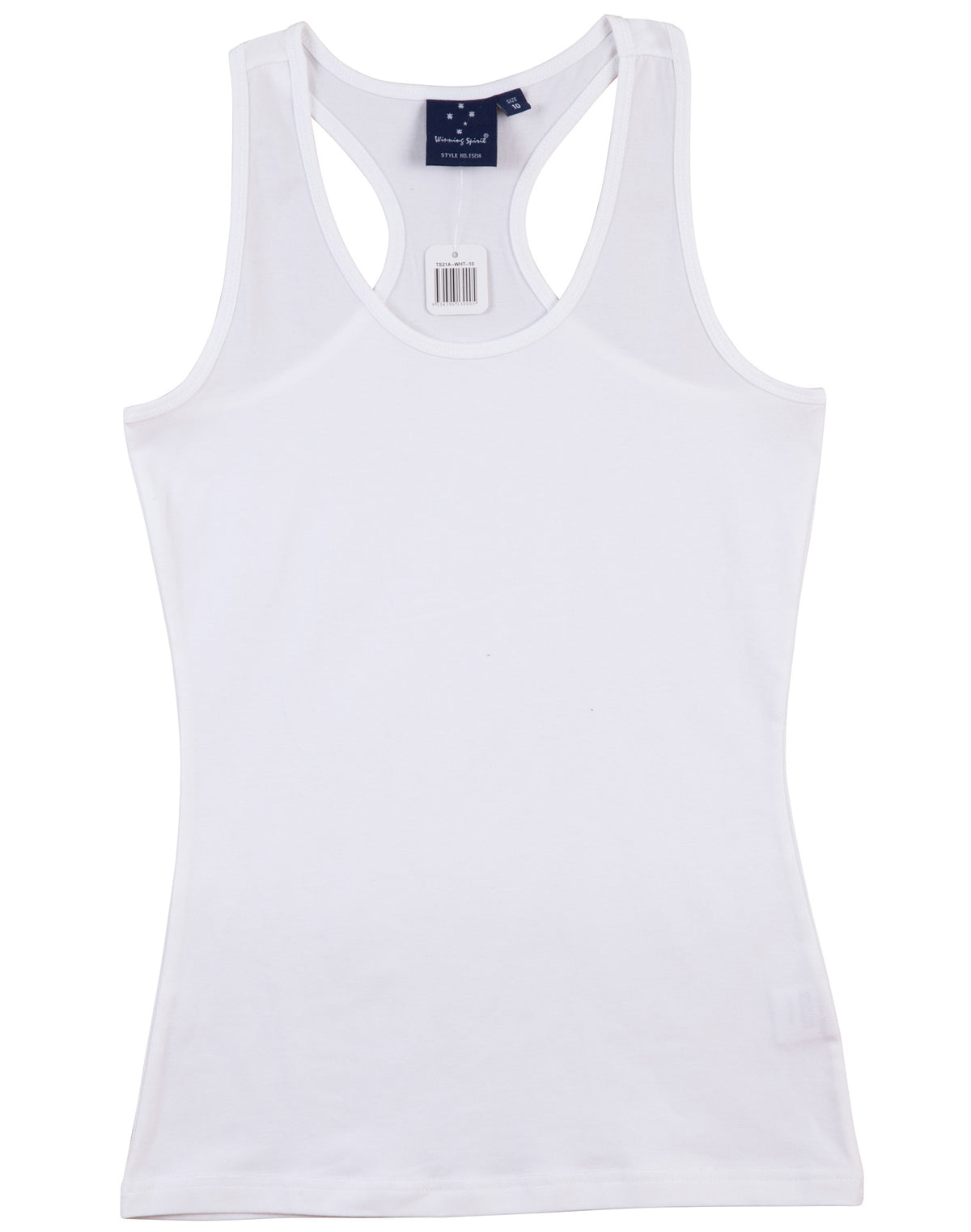 Stretch Raceback Singlet Ladies' - White - Front