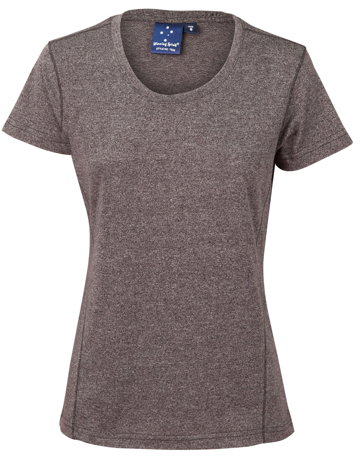 High Performance Heather Tee Ladies - Black - Front