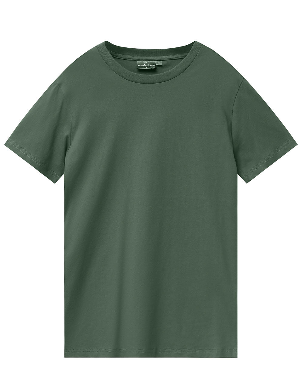Premium Cotton Tee Shirt Mens - Army Green - Front