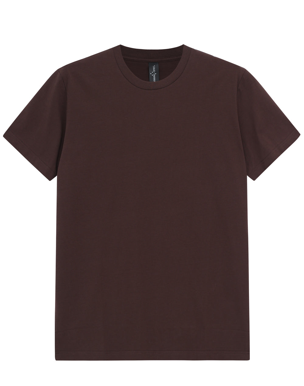 Premium Cotton Tee Shirt Mens - Chestnut - Front