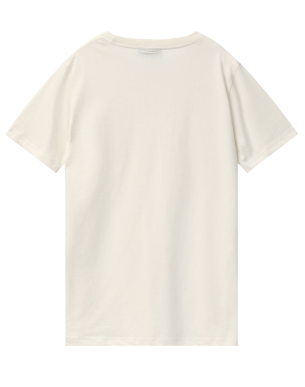 Premium Cotton Tee Shirt Mens - Natural - Back