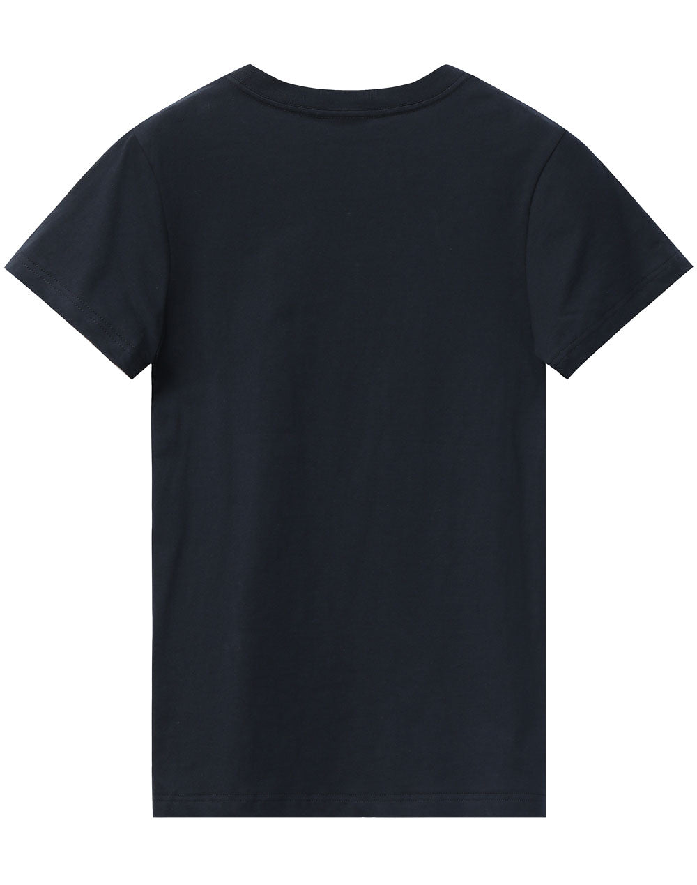 Premium Cotton Tee Shirt Mens - Navy - Back