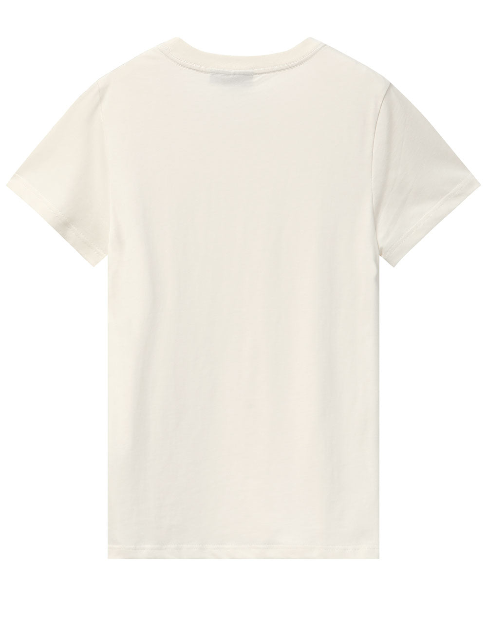 Premium Cotton Tee Shirt Ladies - Natural - Back