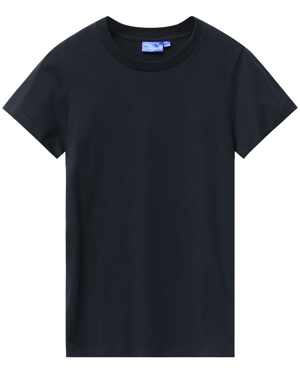 Premium Cotton Tee Shirt Ladies - Navy - Front