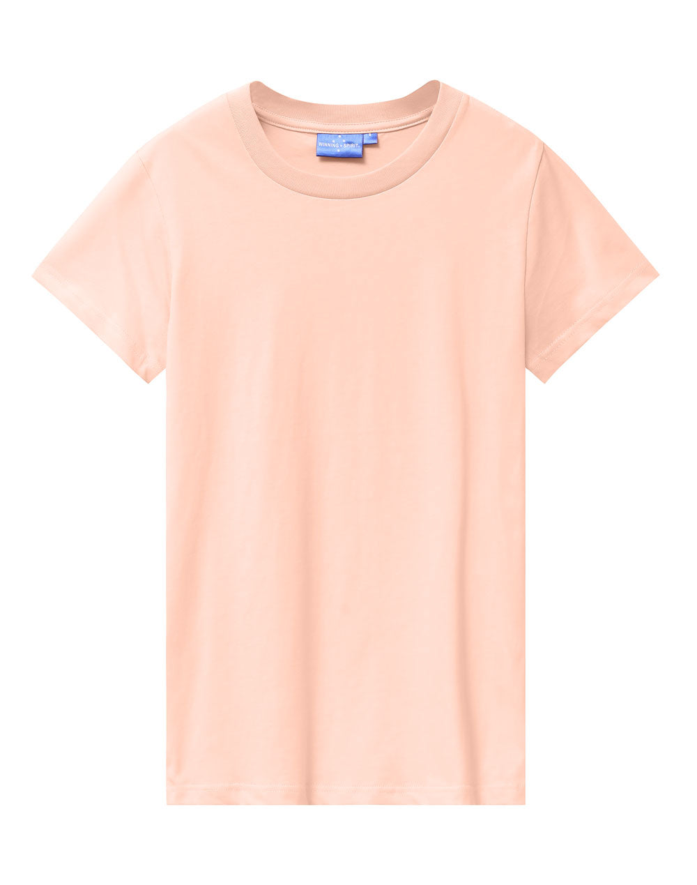 Premium Cotton Tee Shirt Ladies - Pale Pink - Front