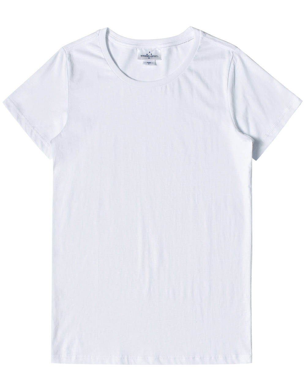 Premium Cotton Tee Shirt Ladies - White - Front