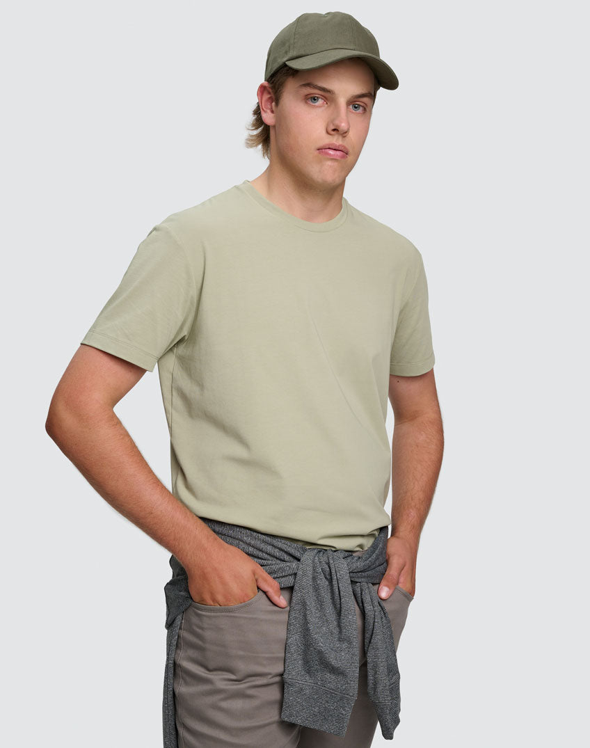 Premium Cotton Face Tee Men's - Pistachio - View
