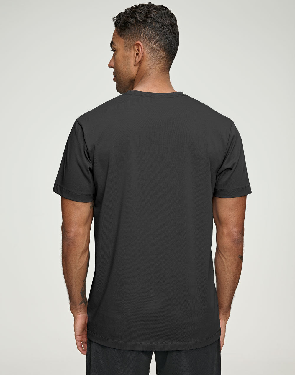 Premium Cotton Face Tee Men's - Black - Back