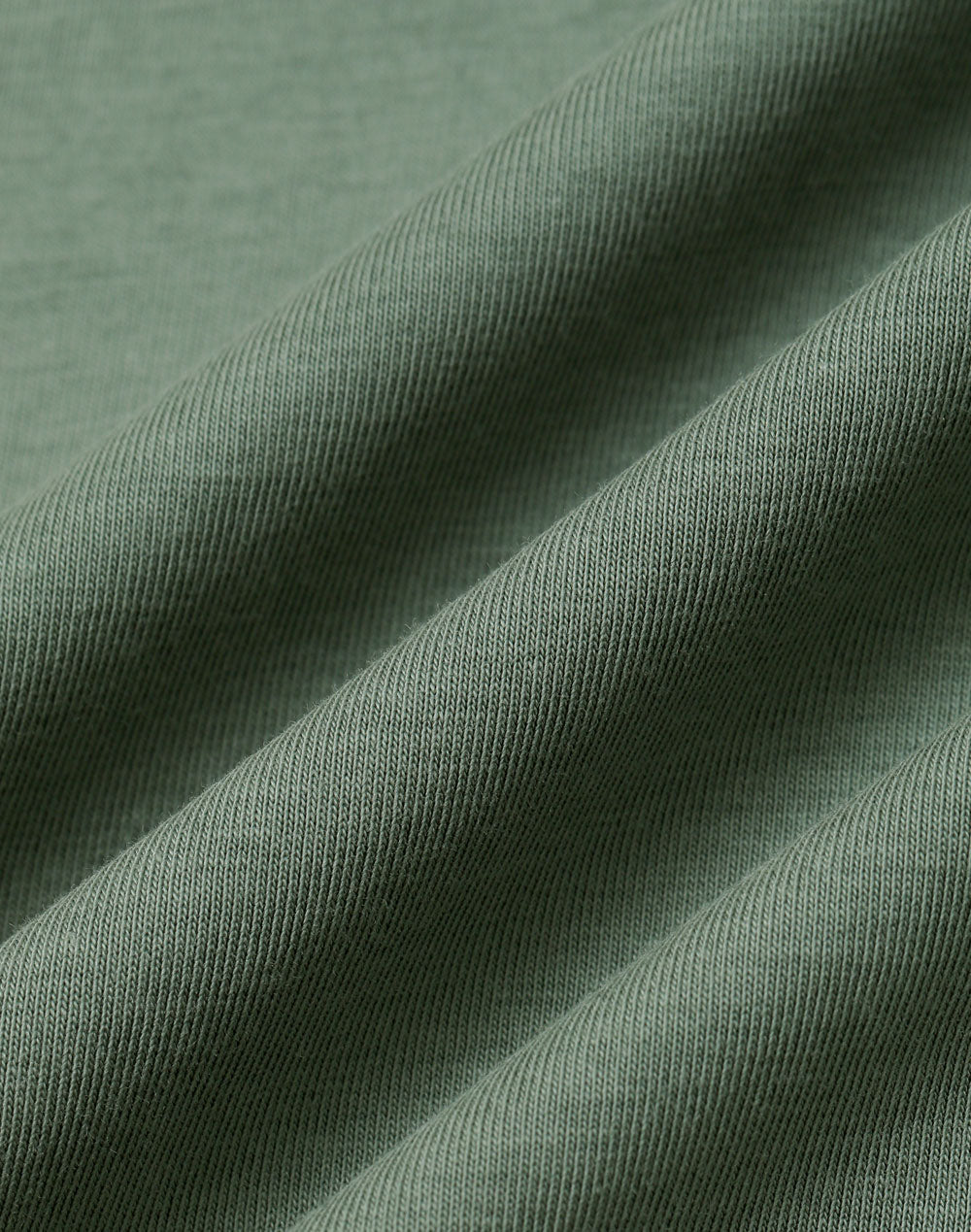 Premium Cotton Face Tee Men's - Mineral Green - Fabric