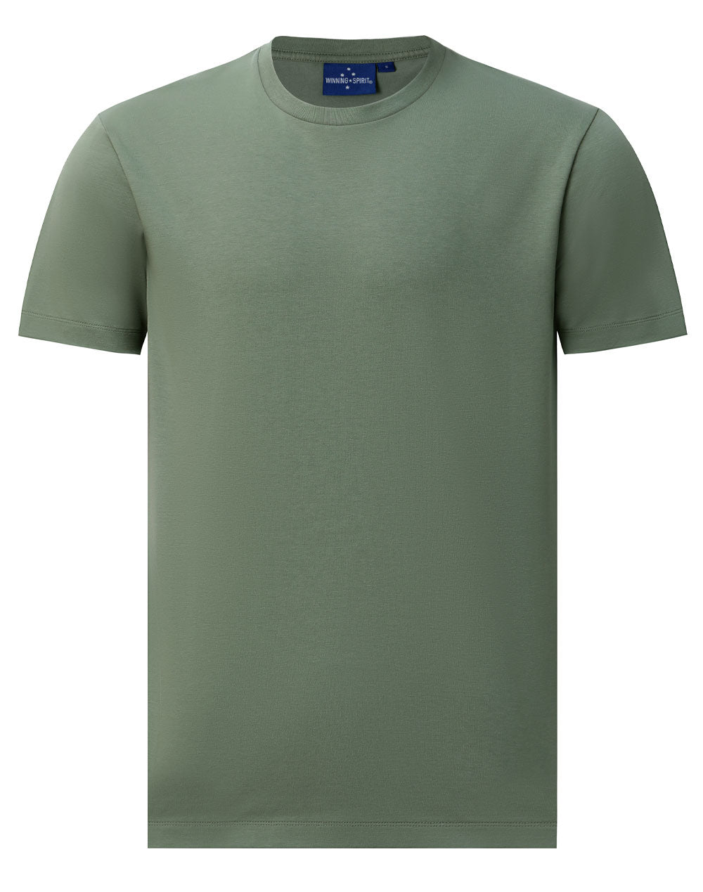 Premium Cotton Face Tee Men's - Mineral Green - Front