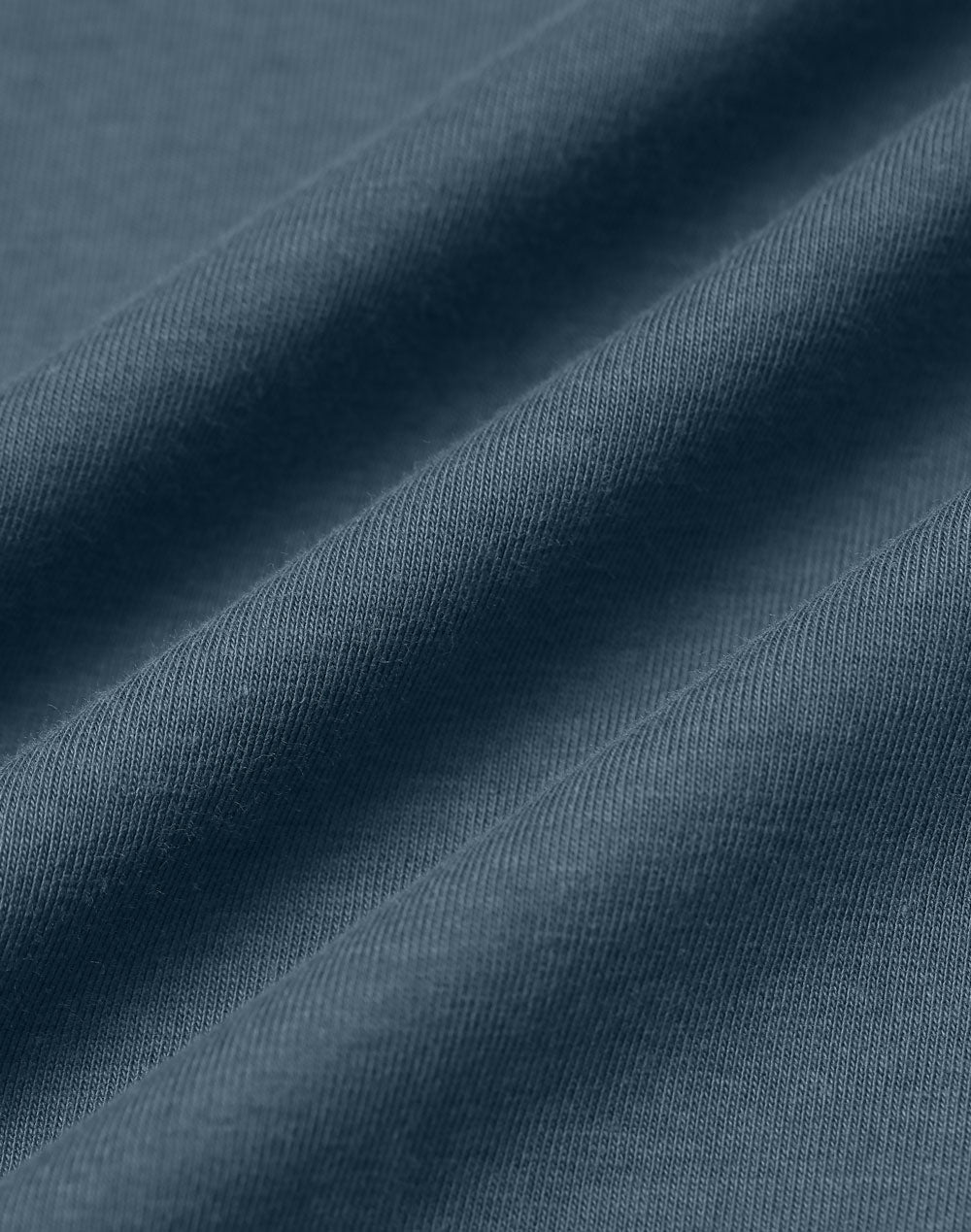 Premium Cotton Face Tee Men's - Slate Blue - Fabric