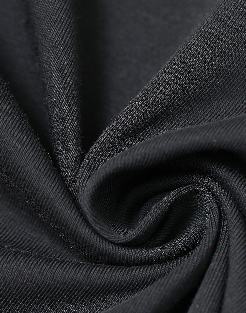 Premium Cotton Face Tee Ladie's - Black - Fabric