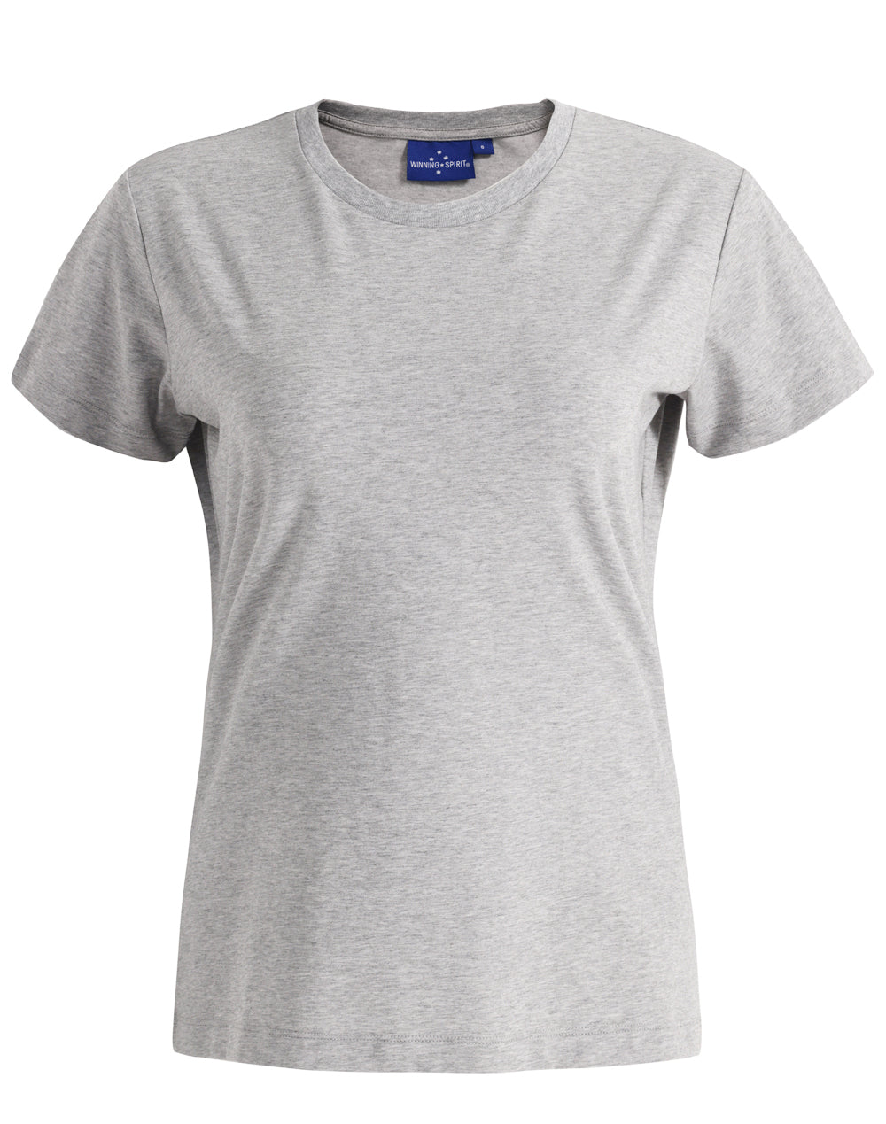 Premium Cotton Face Tee Ladie's - Marl Grey - Front