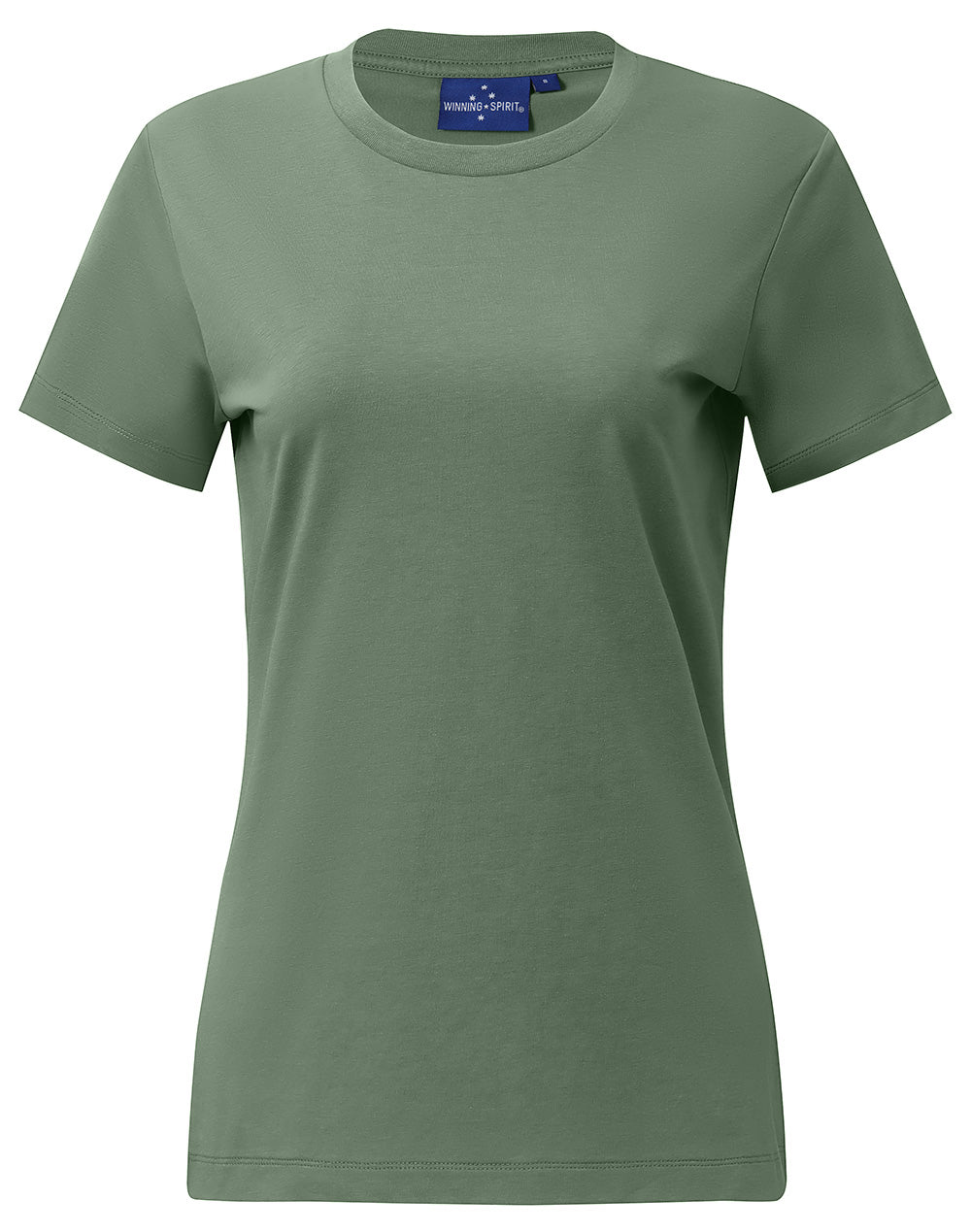 Premium Cotton Face Tee Ladie's - Mineral Green - Front