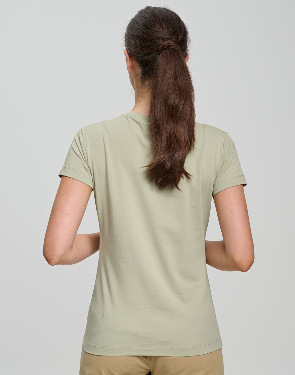 Premium Cotton Face Tee Ladie's - Pistachio - View
