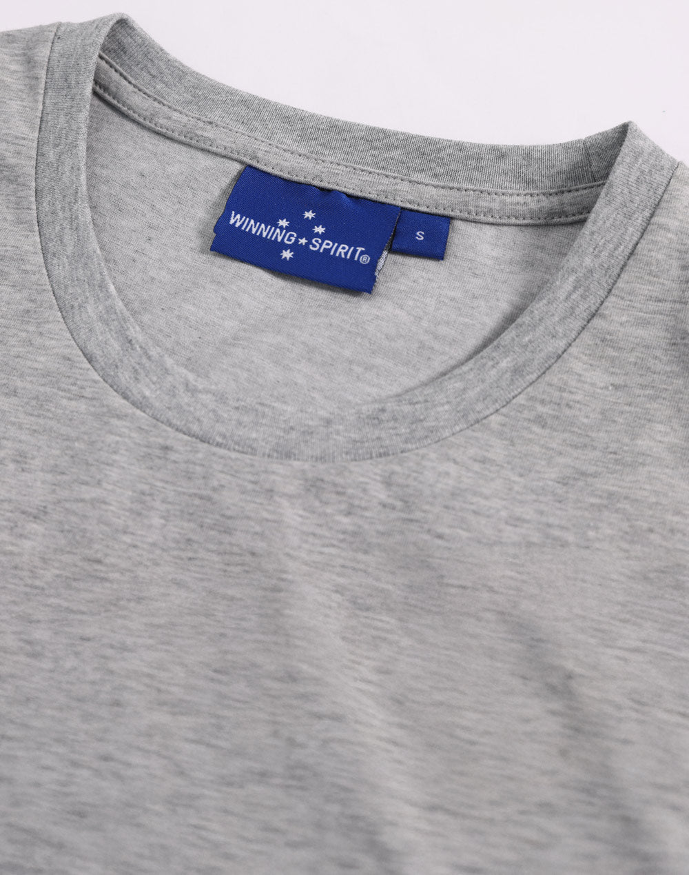 Mens Premium Cotton Face L/S Tee - Marl Grey - View