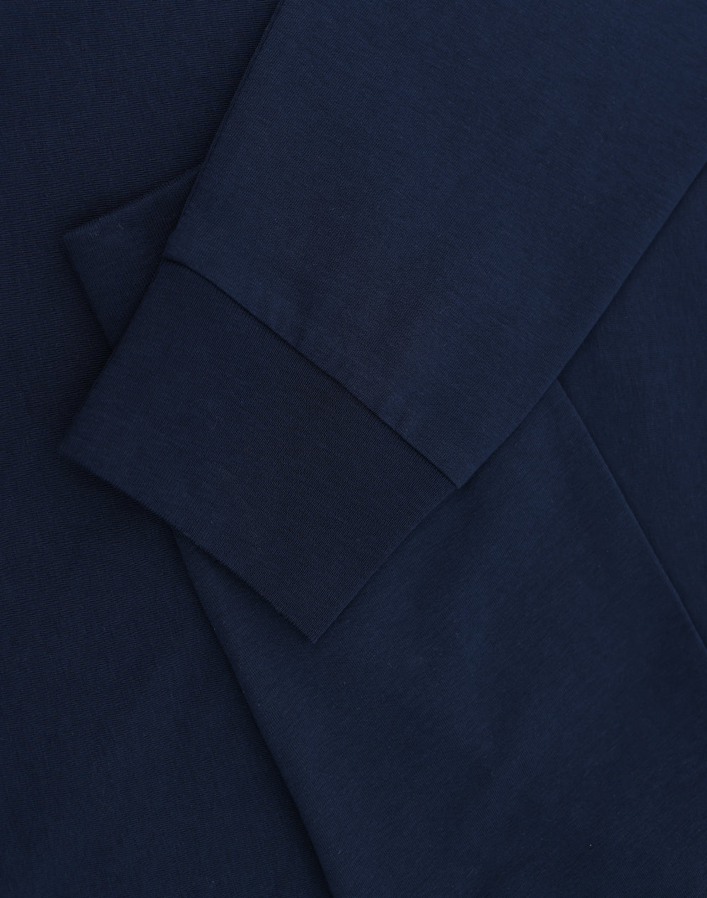 Mens Premium Cotton Face L/S Tee - Navy - View