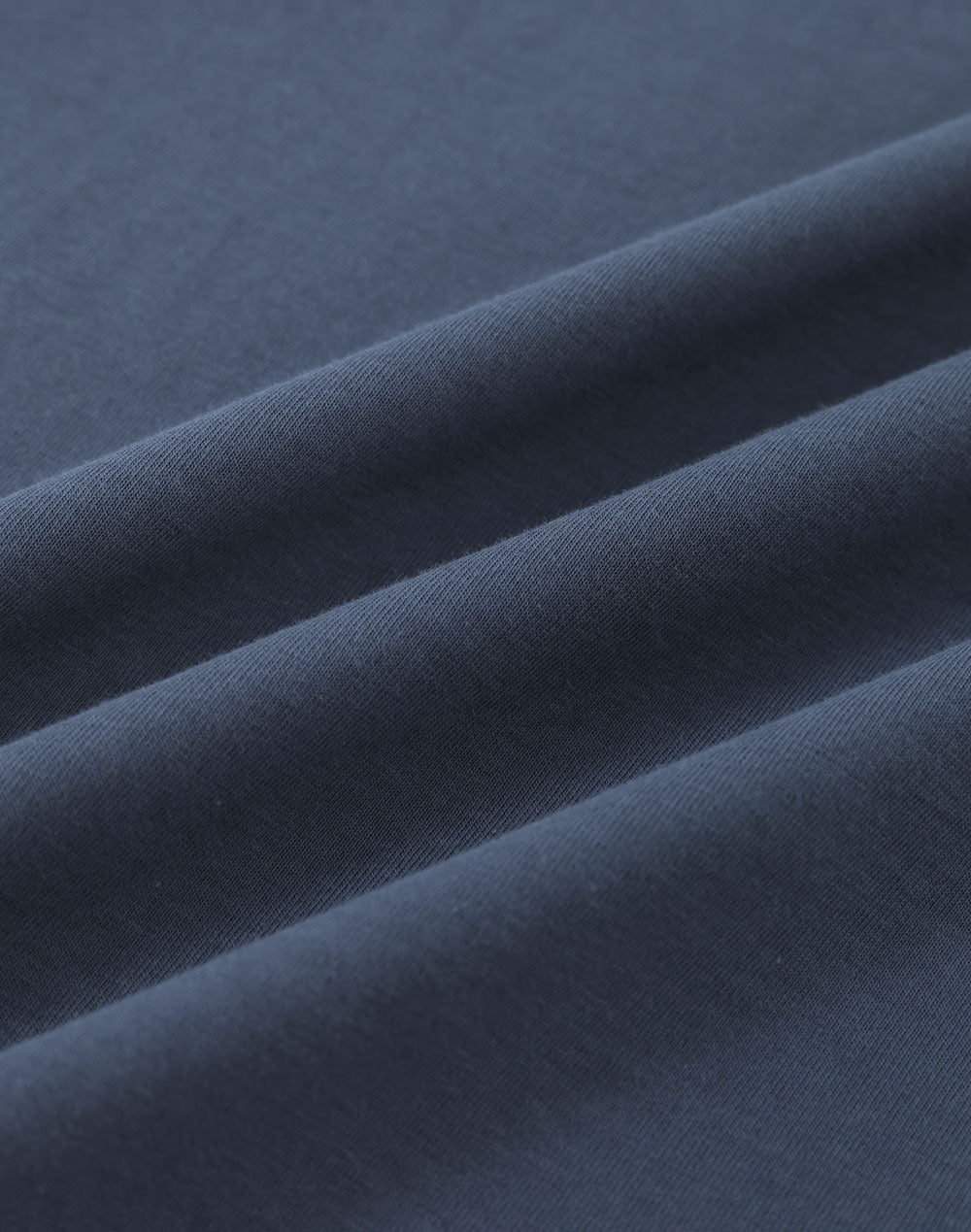 Mens Premium Cotton Face L/S Tee - Slate Blue - Fabric