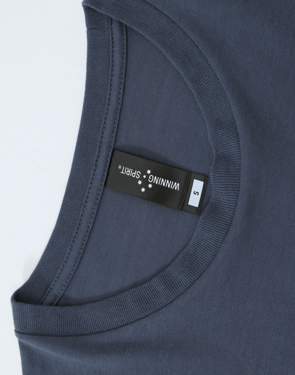 Mens Premium Cotton Face L/S Tee - Slate Blue - View