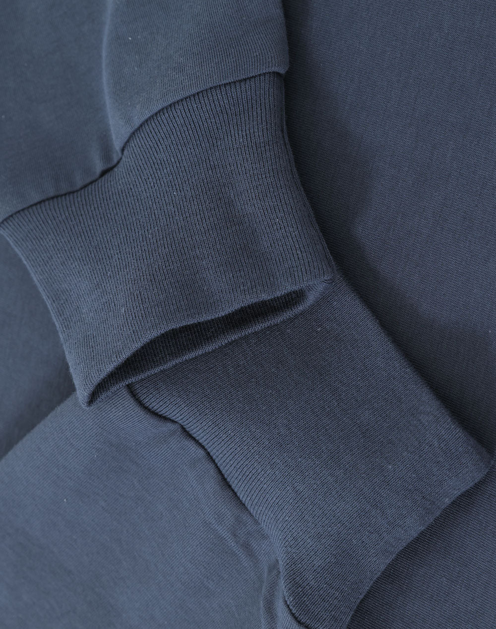 Mens Premium Cotton Face L/S Tee - Slate Blue - View