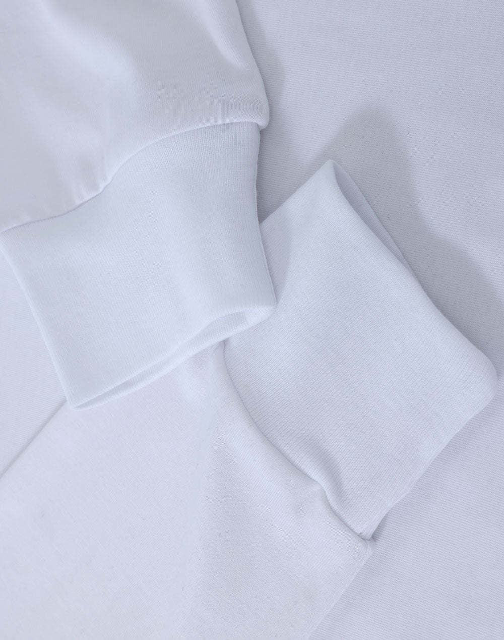 Mens Premium Cotton Face L/S Tee - White - View