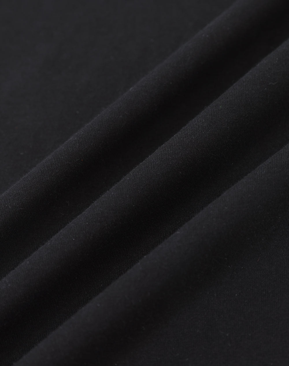 Ladies Premium Cotton Face L/S Tee - Black - Fabric