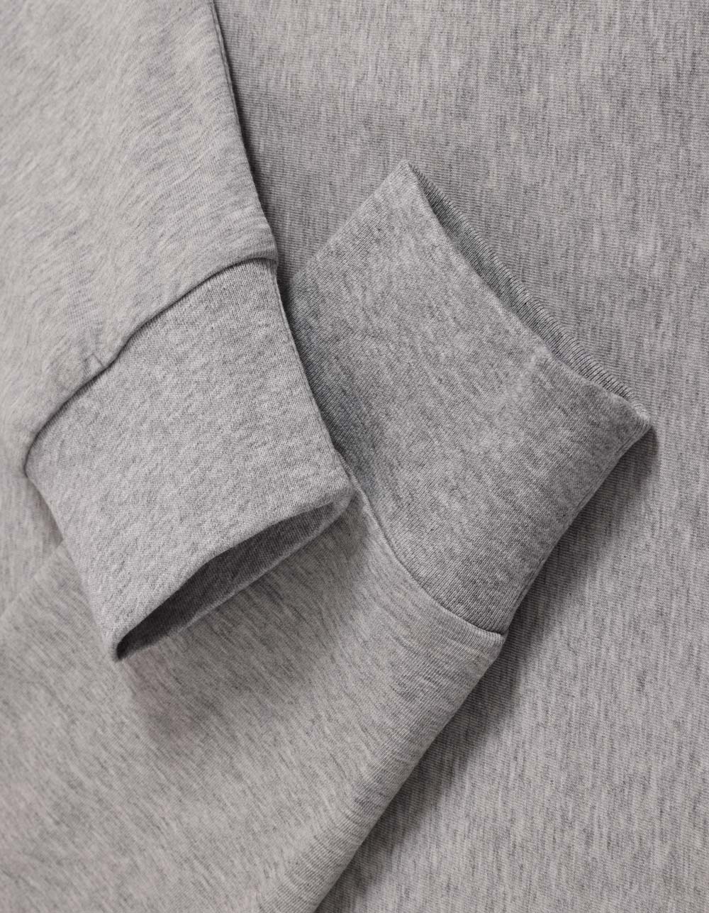 Ladies Premium Cotton Face L/S Tee - Marl Grey - View