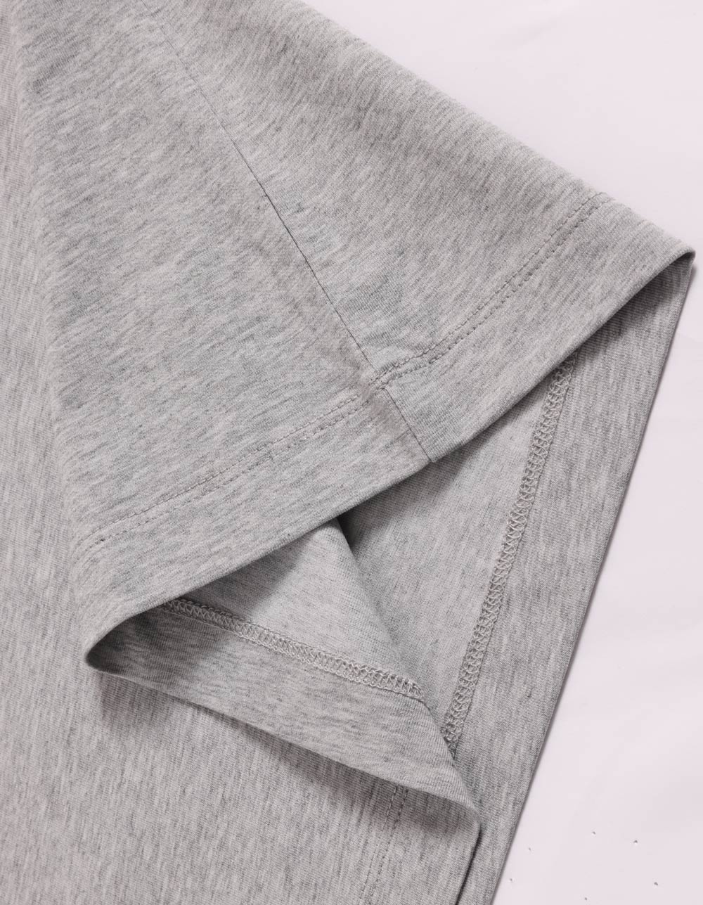 Ladies Premium Cotton Face L/S Tee - Marl Grey - View