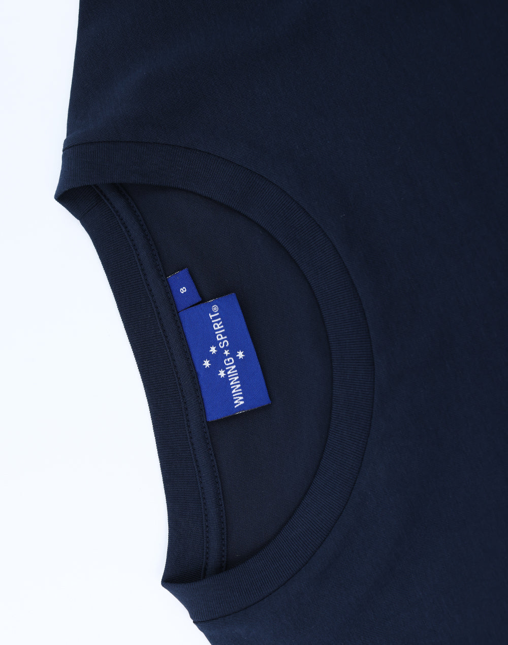 Ladies Premium Cotton Face L/S Tee - Navy - Front