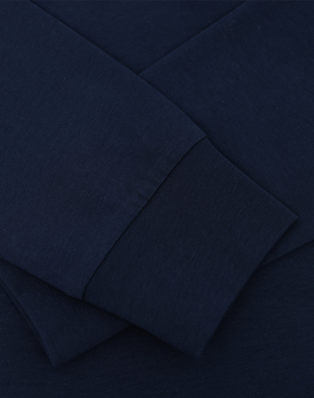 Ladies Premium Cotton Face L/S Tee - Navy - View