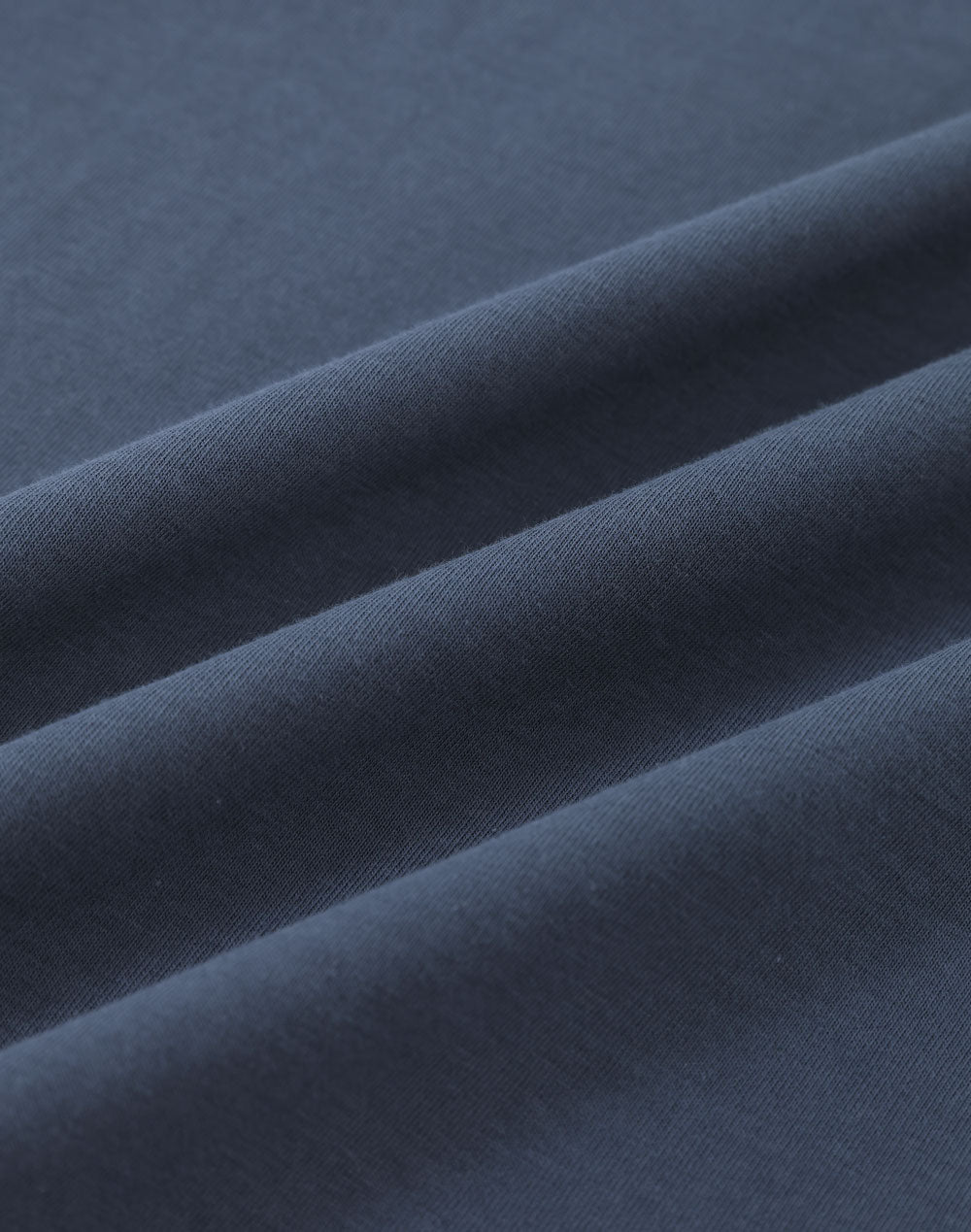 Ladies Premium Cotton Face L/S Tee - Slate Blue - Fabric