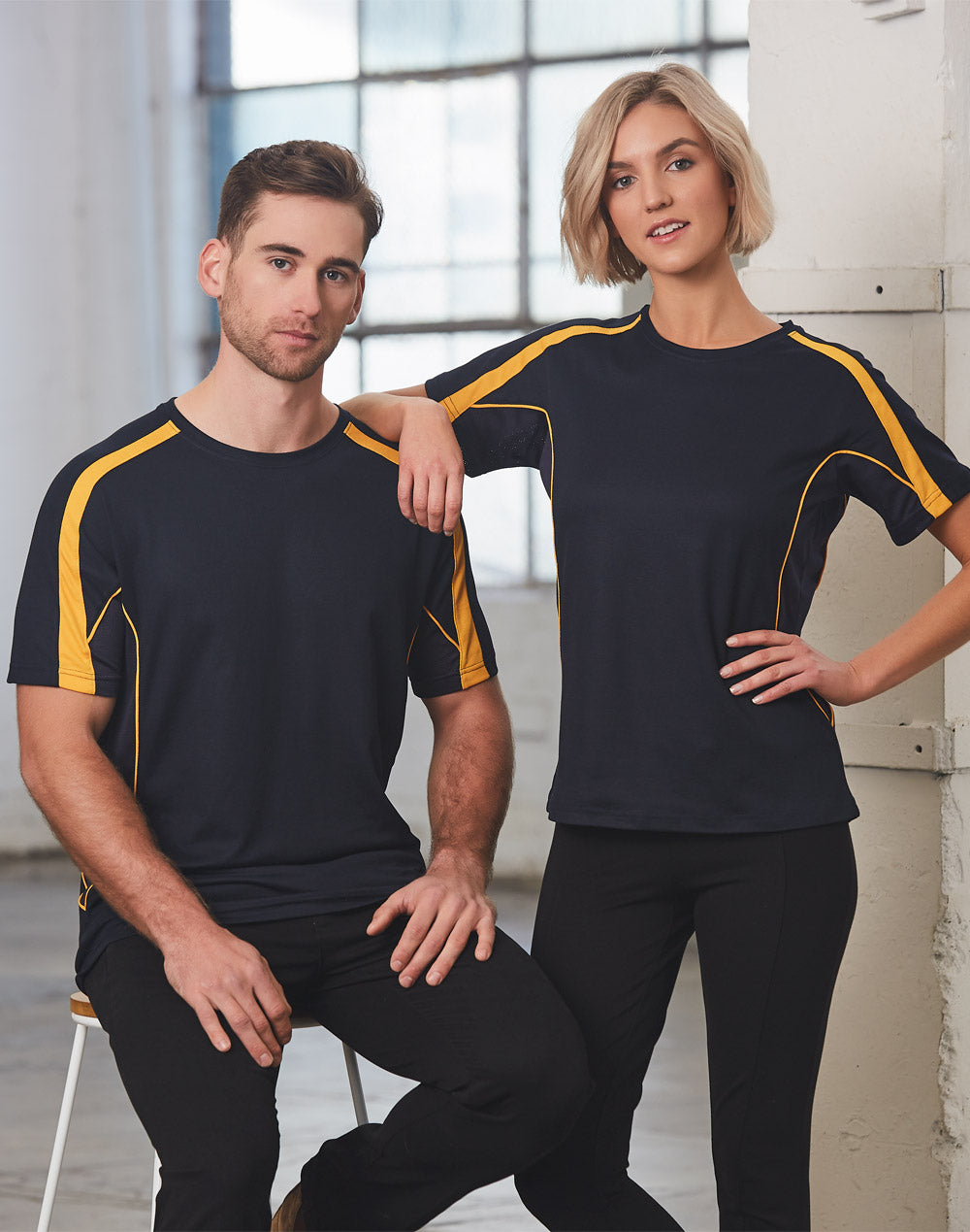 Legend Tee Shirt Ladies' - Navy/Gold - View