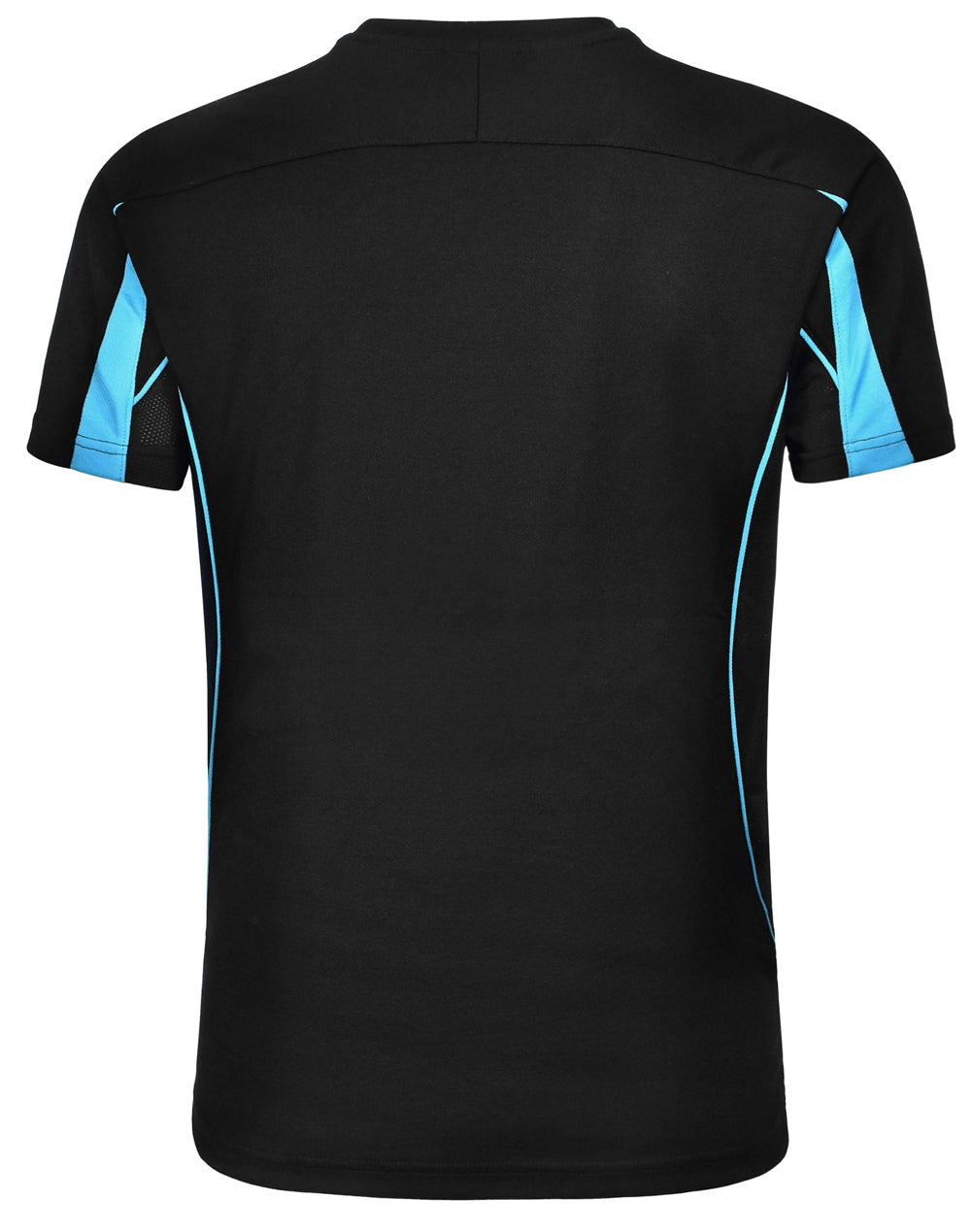 Legend Tee Shirt Men's - Black/Aqua Blue - Back