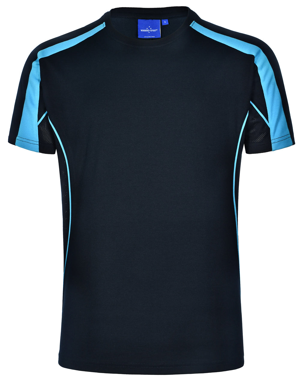Legend Tee Shirt Men's - Navy/Aqua Blue - Front