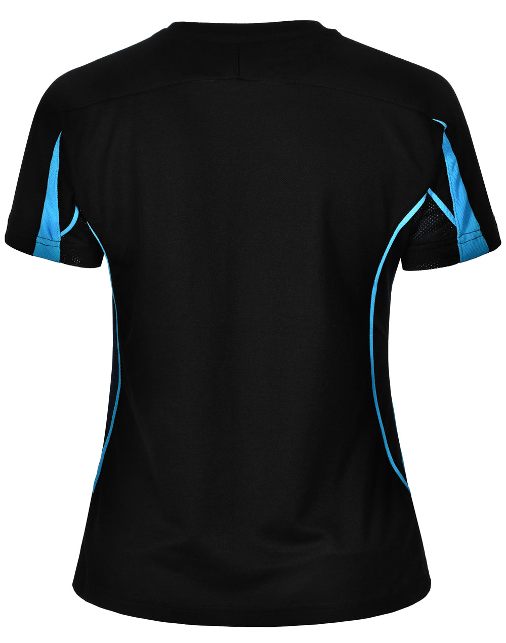 Legend Tee Shirt Ladies' - Black/Aqua Blue - Back