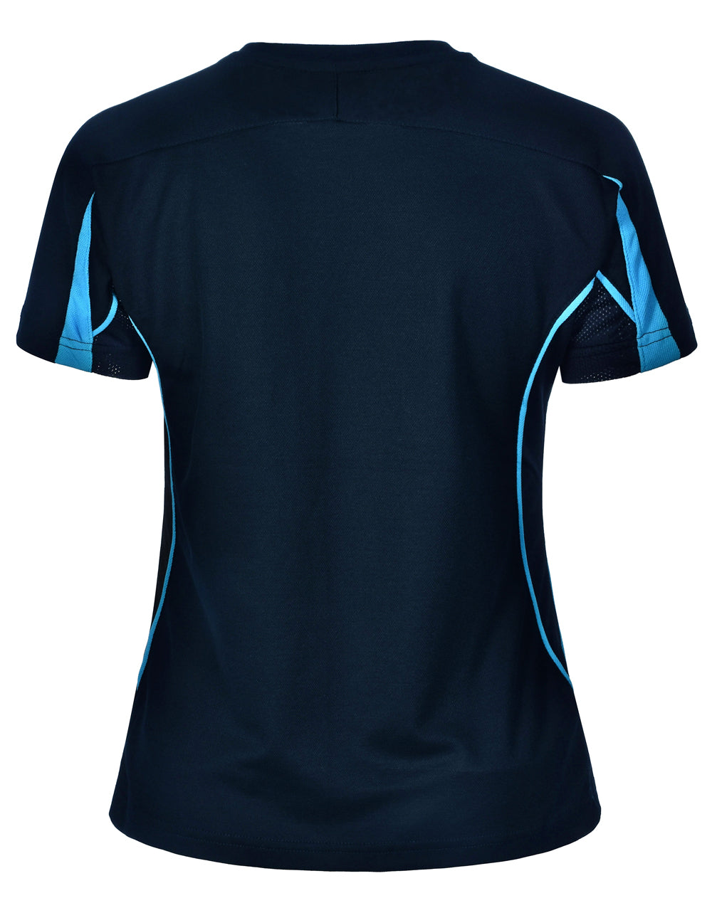 Legend Tee Shirt Ladies' - Navy/Aqua Blue - Back