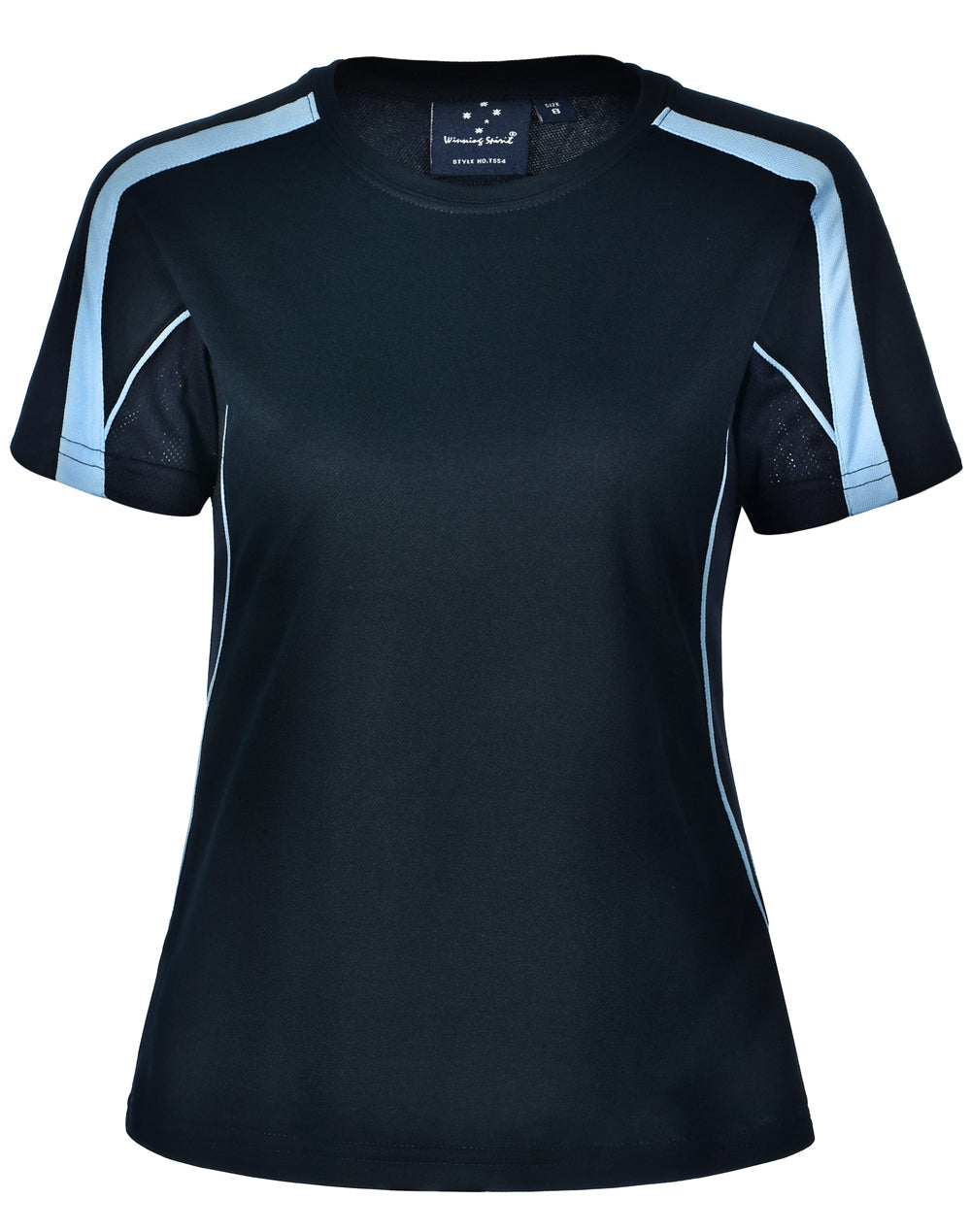 Legend Tee Shirt Ladies' - Navy/Aqua Blue - Front