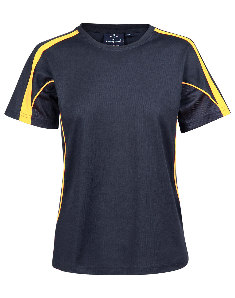 Legend Tee Shirt Ladies' - Navy/Gold - Front