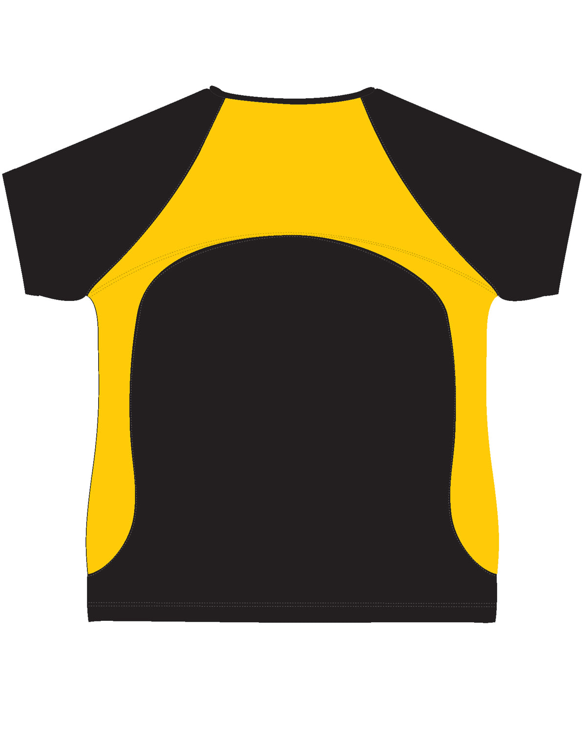 Sprint Tee Shirt Men's - Black/Gold - Back